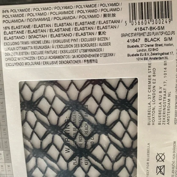 Bluebella Star Fishnet Thigh Highs Hold Ups Stockings NWT - Picture 10 of 11